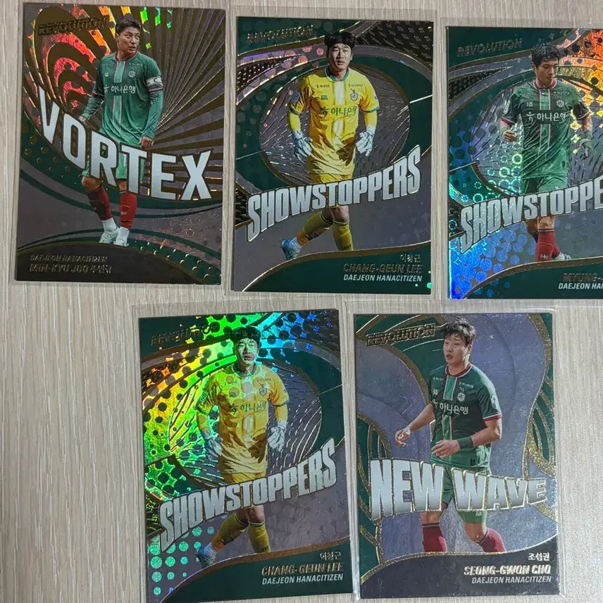 [BUNJANG] K League Revolution Daejeon Insert Cards Bundle Set / K리그 레볼루션 대전 인서트 5장 일괄