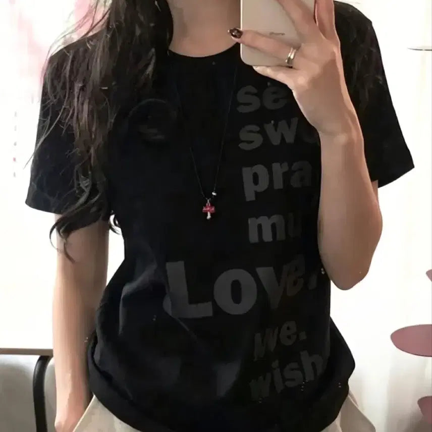[BUNJANG] Black Short-Sleeve T-Shirt / 검정 반팔티 팔아요