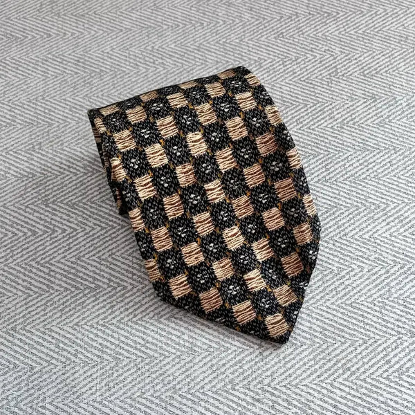 [BUNJANG] Cambridge Members Silk Check Necktie / 캠브리지 멤버스 실크 체크 넥타이