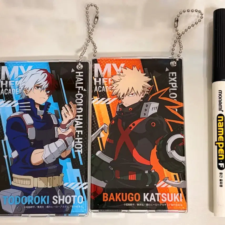 [BUNJANG] Todoroki Bakugo Acrylic Keyring Bundle Set / 토도로키, 바쿠고 아크릴 키링