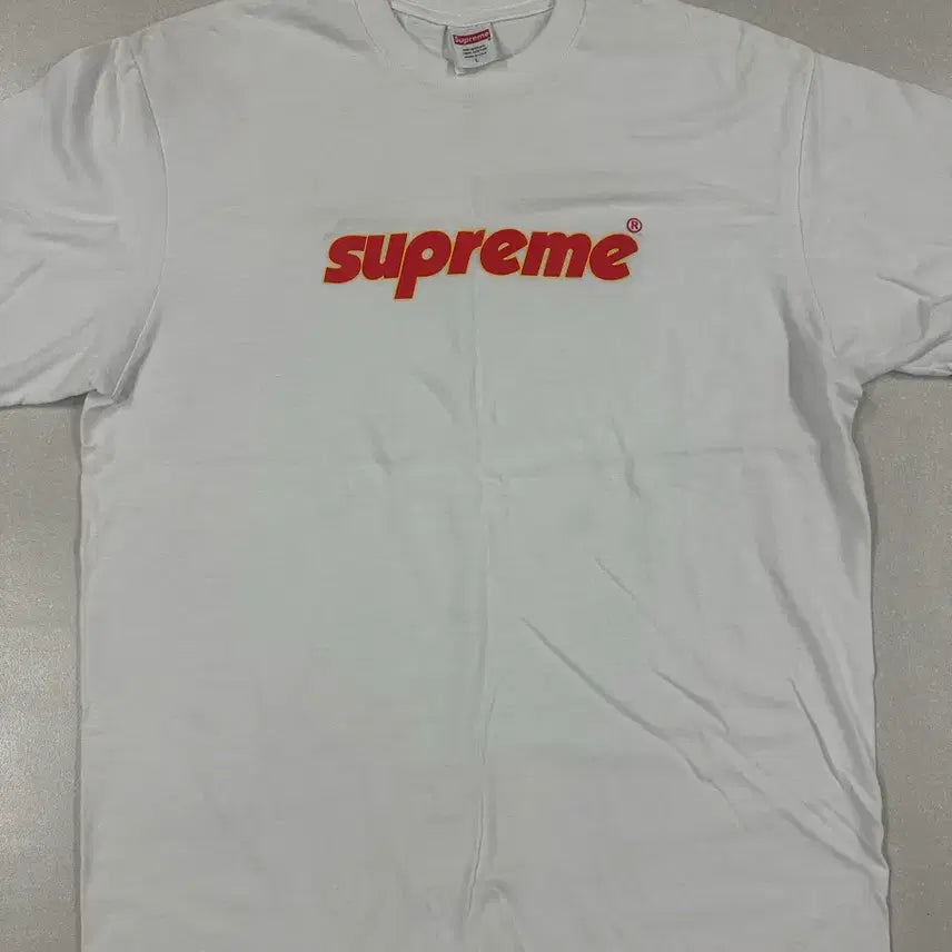 [BUNJANG] Supreme Pinline White T-Shirt / [슈프림] 핀라인 화이트