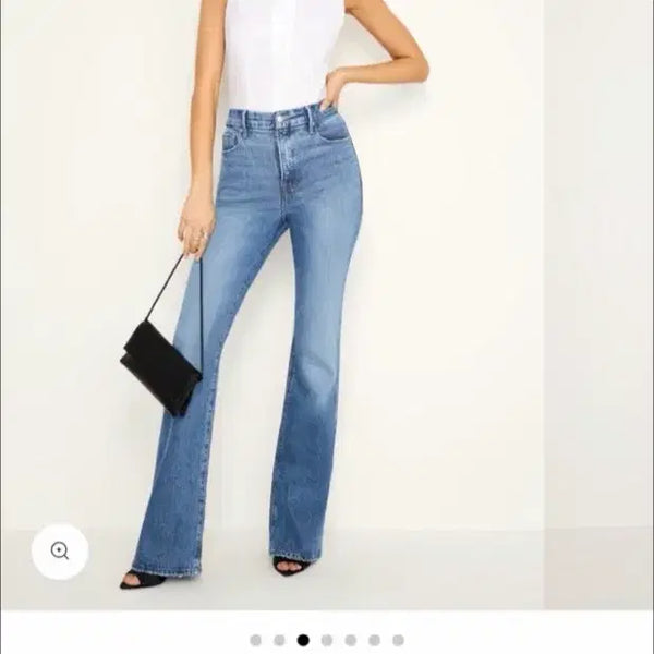 [BUNJANG] Good American Soft Tech Bootcut Denim Jeans / 굿아메리칸 부츠컷 데님 청바지