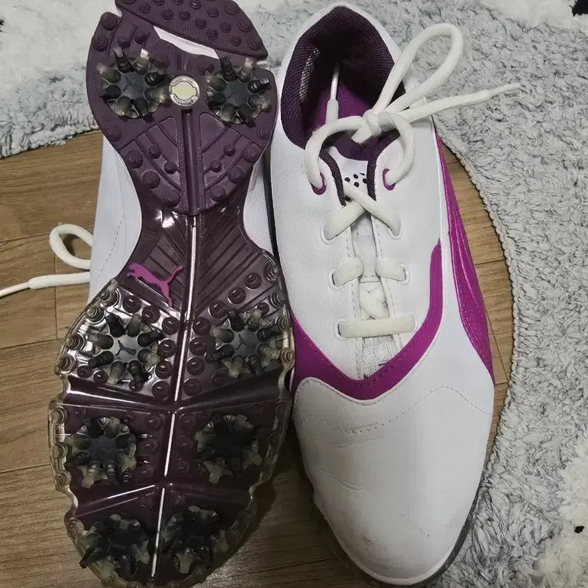 [BUNJANG] Puma Golf Shoes White/Purple (225) / 푸마 골프화 화이트/퍼플225