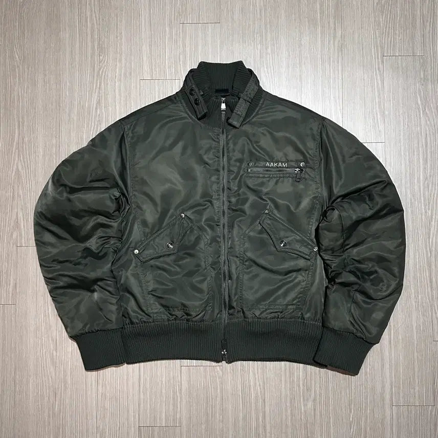 [BUNJANG] Arkham Highneck Bomber Jacket Khaki Size 2 / [아캄]하이넥 봄버 자켓/카키/size2