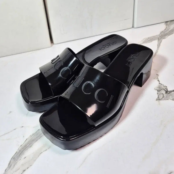 [BUNJANG] Gucci Rubber Slide Mules Women's Sandals Slippers Size 36 / (정품) 구찌 러버 슬라이드 뮬 여성 샌들 슬리퍼 36