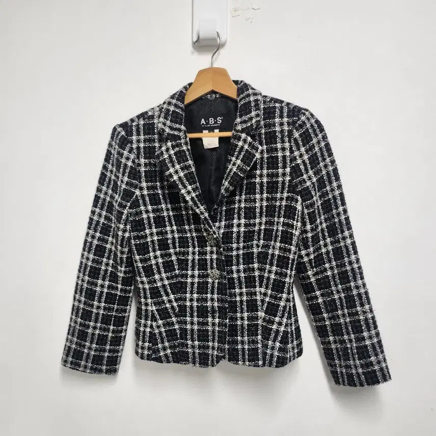 [BUNJANG] ABS Check Tweed Jacket Size 2 / ABS 체크 트위드 자켓 2사이즈