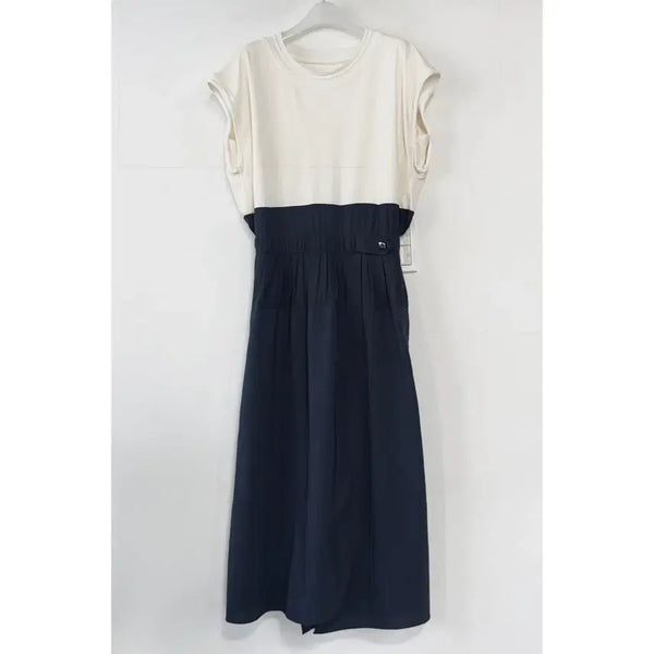 [BUNJANG] System Color Block Slit Maxi Dress / 시스템 23 배색 슬릿 원피스