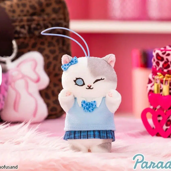 [BUNJANG] Moffsand Cat School Uniform Keychain / [새상품]모프샌드 모후샌드 갸루 교복 스쿨 고양이 블루 화이트 그레이 냥이 키링