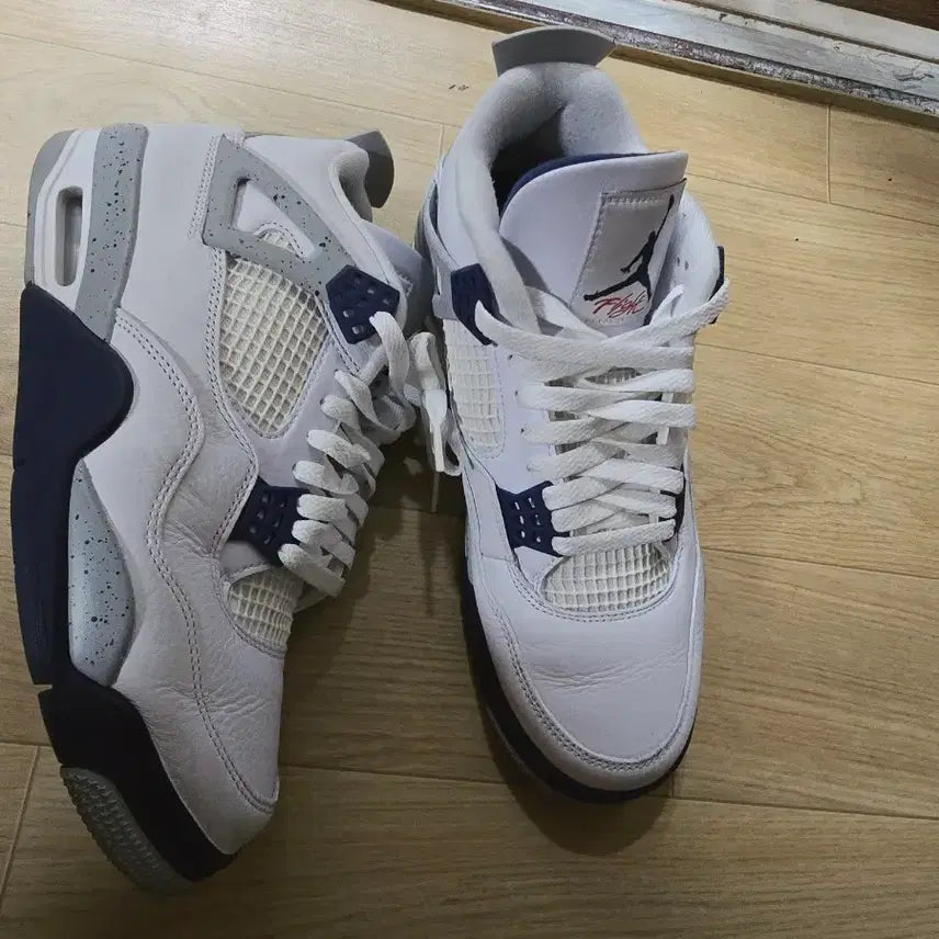 [BUNJANG] Air Jordan 4 Retro White Navy / 에어조던4 레트로 화이트 네이비