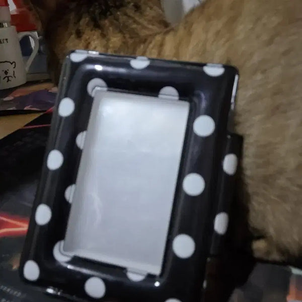 [BUNJANG] Airy Vintage Water Drop Pattern Black Photocard Binder / 에어리 빈티지 물방울 무늬 검정색 포카바인더