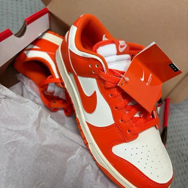 [BUNJANG] Nike Dunk Low Orange White Sneakers / 나이키 덩크 로우 오렌지 화이트