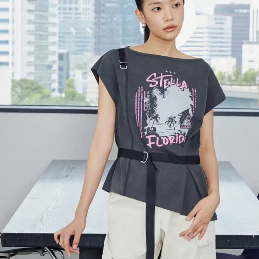 [BUNJANG] Egoist Belted T-Shirt / 25 에고이스트 벨티드 티셔츠