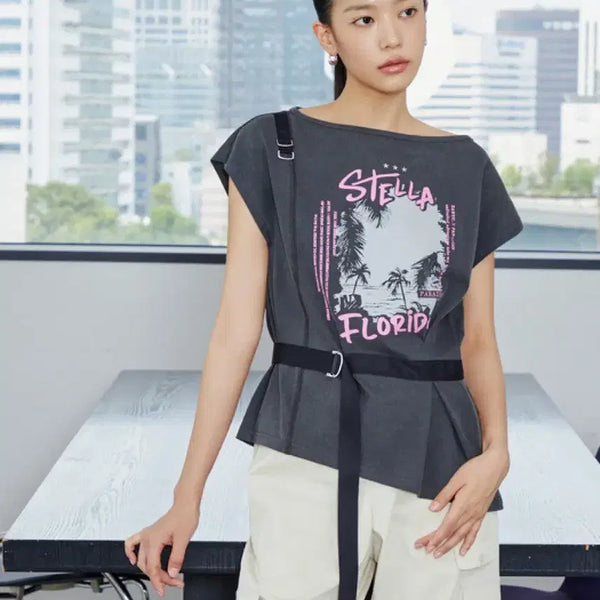 [BUNJANG] Egoist Belted T-Shirt / 25 에고이스트 벨티드 티셔츠