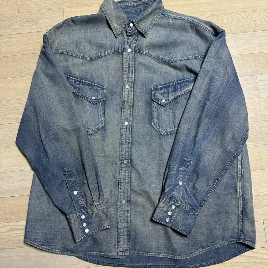 [BUNJANG] WEGO Chambray Western Shirt / [3] 뤡코즈 웨스턴셔츠