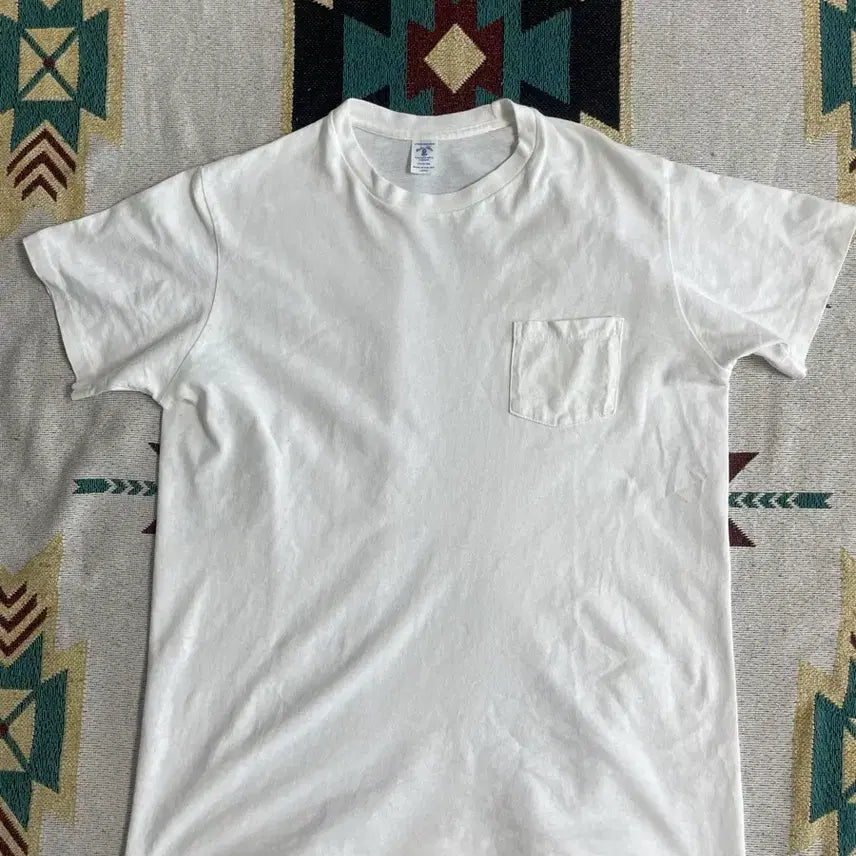 [BUNJANG] Bellwether White Short Sleeve Pocket T-Shirt / 벨바쉰 흰색 반팔 포켓 티셔츠