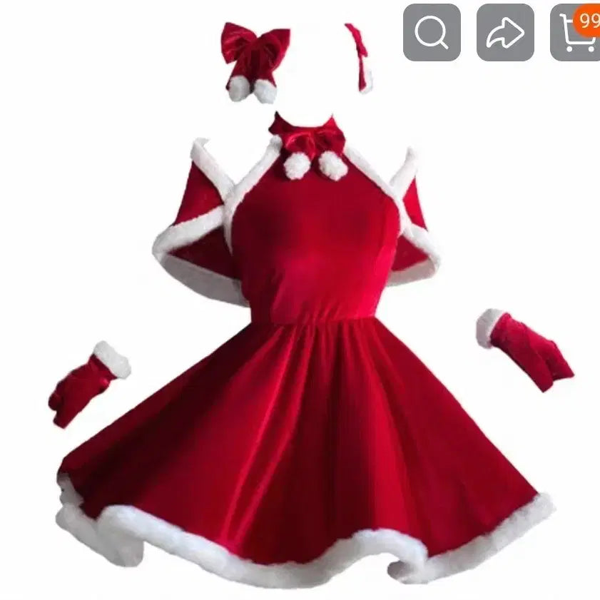 [BUNJANG] Santa Claus Dress Set / 산타복 원피스 세트