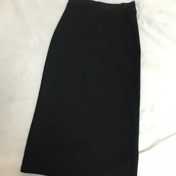 [BUNJANG] Black Long Skirt with Side Slit / 블랙 롱 스커트