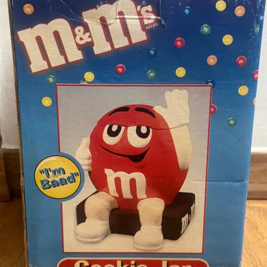 [BUNJANG] M&M's Red Cookie Jar 2000 Vintage Ceramic / 빈티지 2000년 M&M 레드 쿠키자, 세라믹, 박스개봉
