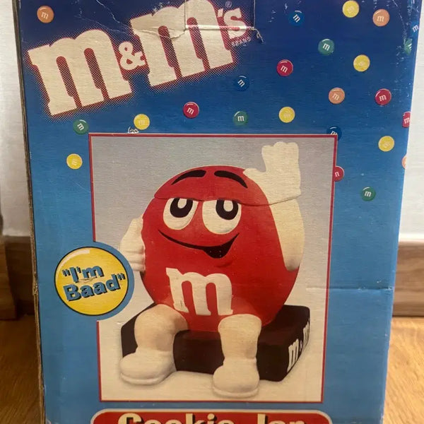 [BUNJANG] M&M's Red Cookie Jar 2000 Vintage Ceramic / 빈티지 2000년 M&M 레드 쿠키자, 세라믹, 박스개봉