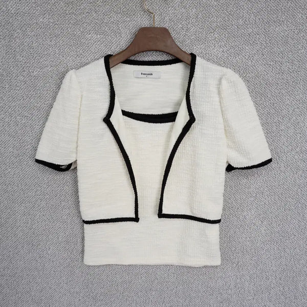 [BUNJANG] 8 Seconds 23SS Women's Tweed Blouse Jacket Set / 에잇세컨즈 23SS 여성 트위드 블라우스 자켓 세트 free