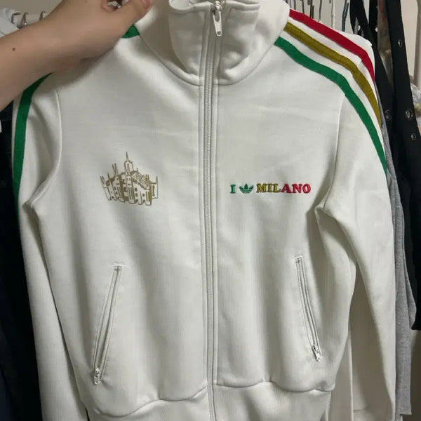 [BUNJANG] Adidas Milano Track Top White / 아디다스 밀라노 트랙탑 화이트