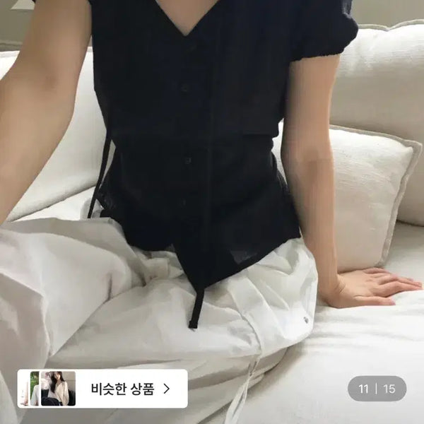 [BUNJANG] Nobiyaca Sohwa Blouse Black / 노비야카 Sohwa 블라우스 블랙
