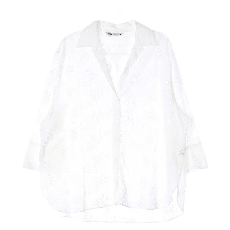 [BUNJANG] ZARA Embroidered Blouse Women's L / ZARA 자라 자수 블라우스/여성L/TTLAZU2015
