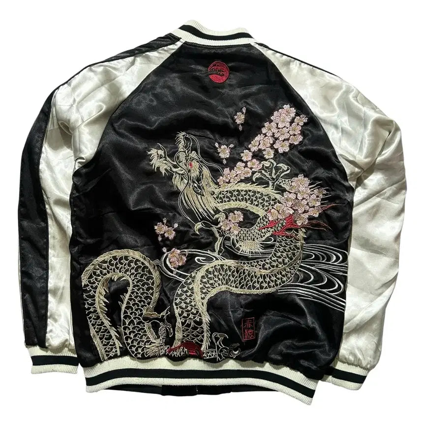 [BUNJANG] Japanese Vintage Reversible Oriental Sukajan Jacket / [M] JPN VTG 리버시블 오리엔탈 스카쟌 자켓