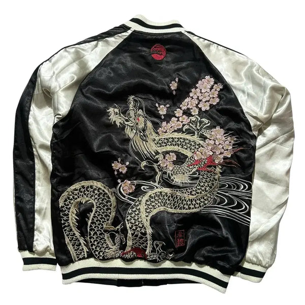 [BUNJANG] Japanese Vintage Reversible Oriental Sukajan Jacket / [M] JPN VTG 리버시블 오리엔탈 스카쟌 자켓