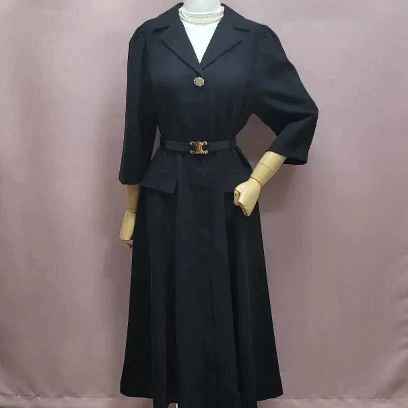 [BUNJANG] Baba Seoul High-Quality V-Collar Long Dress / baba seoul 고퀄 브이카라 롱원피스