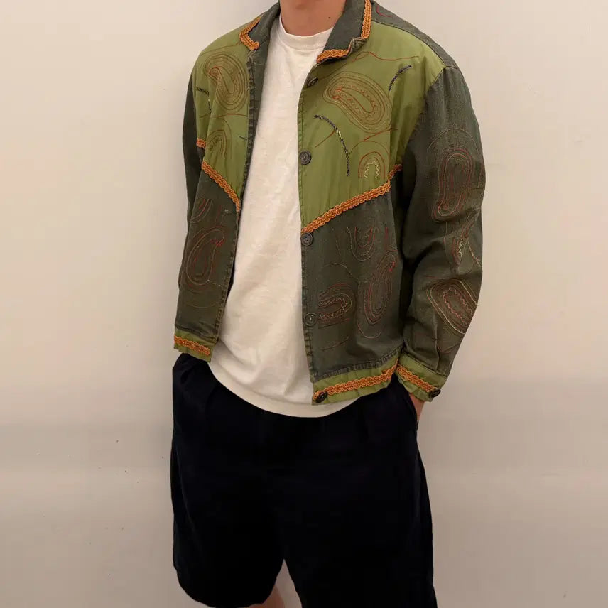 [BUNJANG] Japanese Vintage Embroidered Detail Jacket / jpn 빈티지 자수 디테일 자켓