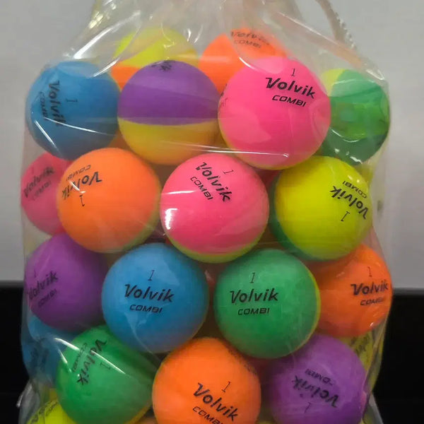 [BUNJANG] Volvik Combi A-Grade 3-Piece Matte Half-Half Color Lost Golf Balls (50-Piece) / 볼빅 콤비 A급 3피스 무광 반반볼 50구 컬러 로스트볼 중고골프공