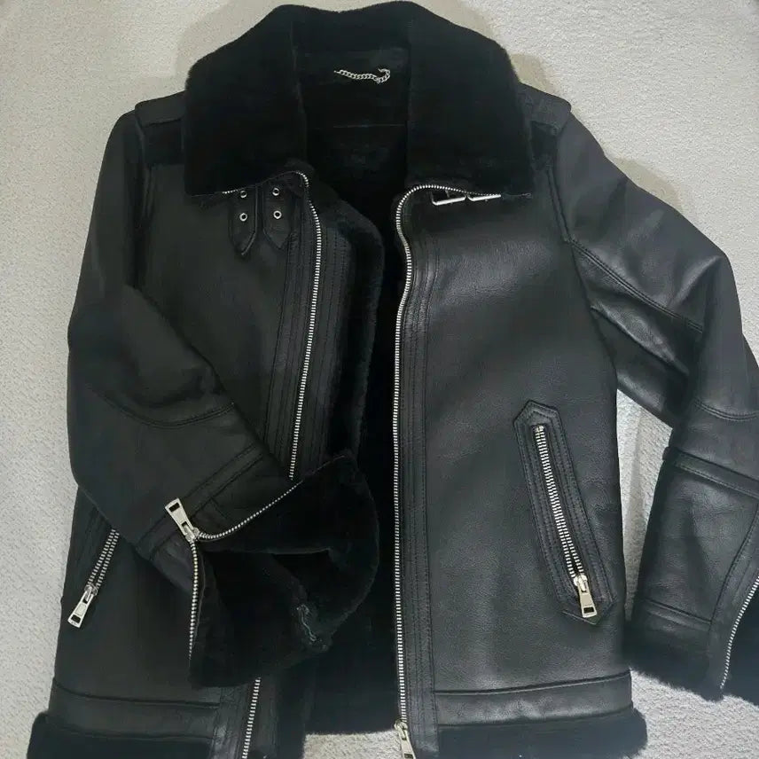 [BUNJANG] Leather Mustang Jacket (Large) / 가죽 무스탕 판매합니다