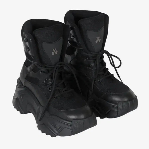 [BUNJANG] YEEL Platform Boots Sneakers Black / YEEL 와이이이엘 플랫폼 부츠 스니커즈 블랙