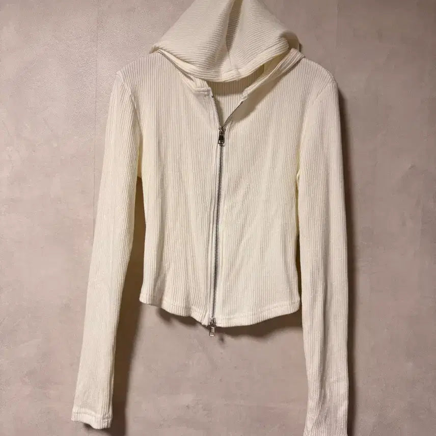 [BUNJANG] Ribbed Zip-Up Hoodie / 후드 골지 집업