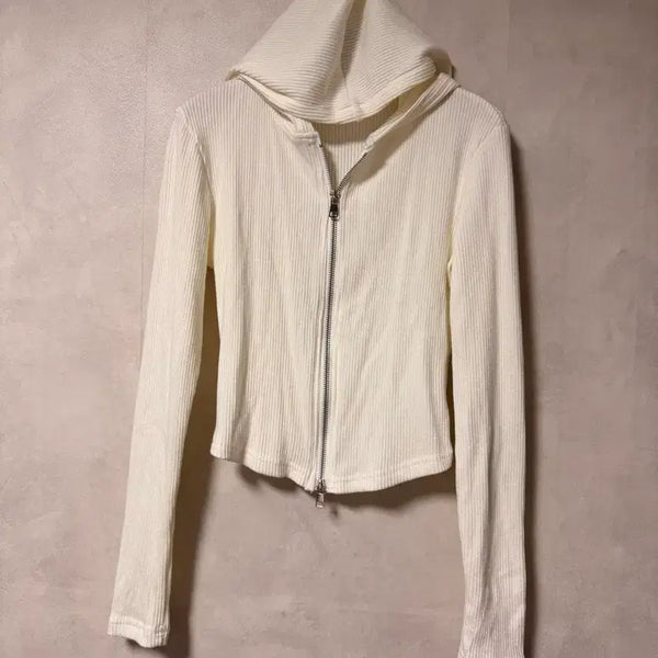 [BUNJANG] Ribbed Zip-Up Hoodie / 후드 골지 집업