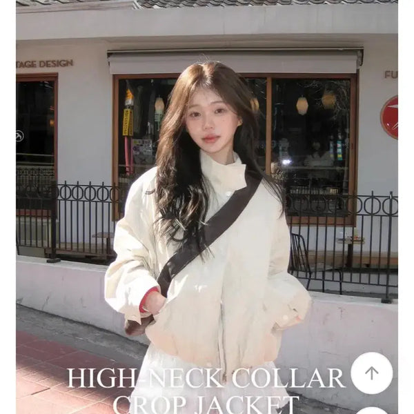 [BUNJANG] Shopperland Highneck Cropped Field Jacket / 쇼퍼랜드 야상