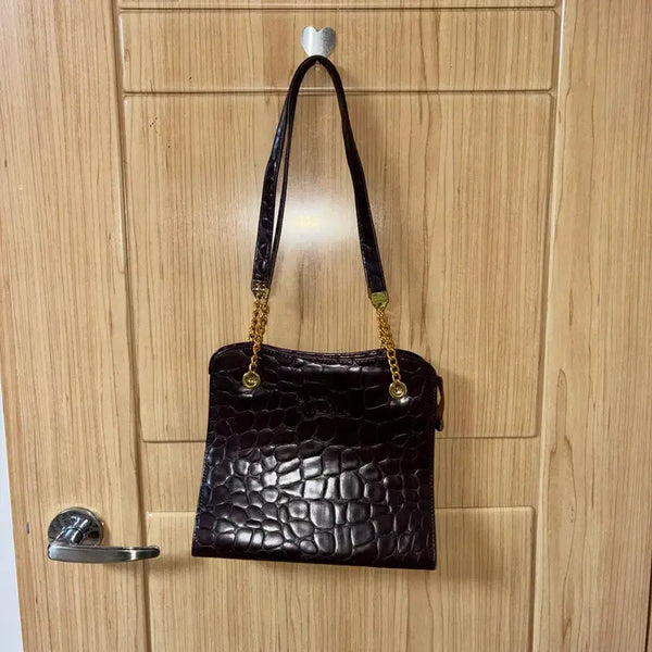 [BUNJANG] Blanc Noir Crocodile Pattern Tote Bag with Gold Chain / bag 11