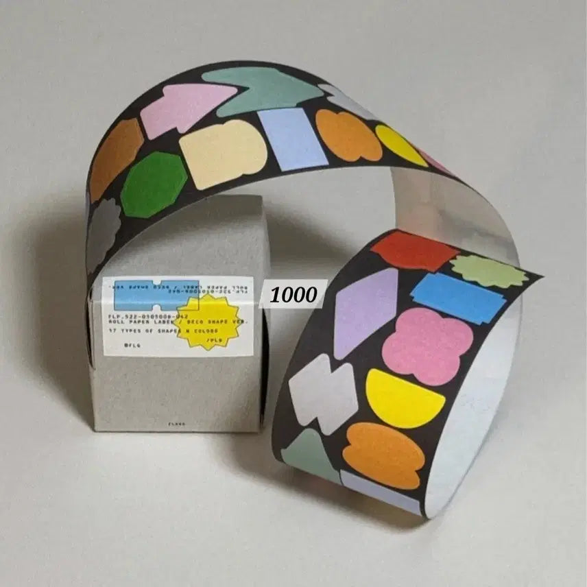 [BUNJANG] Flagg Deco Shape Roll Label Kiss Cut Sticker / [flagg 플래그] 메모 키스컷 스티커 롤 페이퍼 라벨 DECO SHAPE VER.