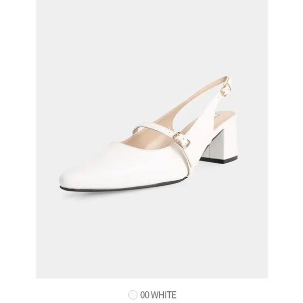 [BUNJANG] Shuuen Chununi Slingback White Shoes 250 / 슈펜 쭈언니 슬링백 화이트 구두 250