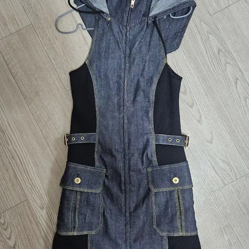 [BUNJANG]  빈브로 Vintage Hooded Denim Dress / 빈티지 빈브로 후드 데님 원피스