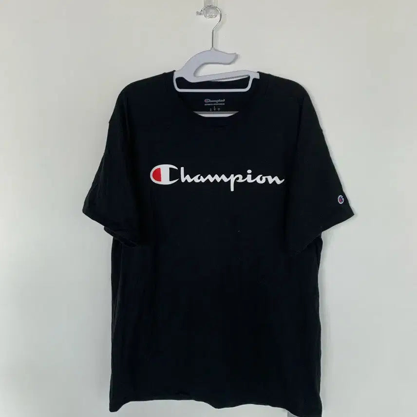 [BUNJANG] Champion Black T-Shirt L / 챔피온 반팔 티셔츠 블랙 L