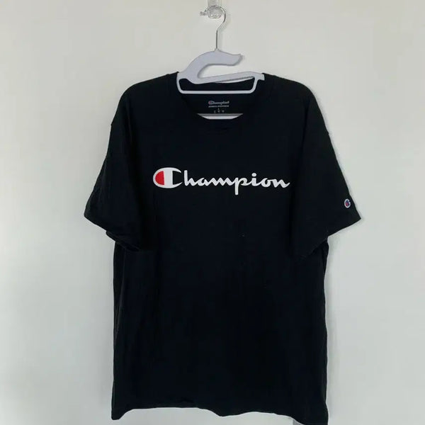 [BUNJANG] Champion Black T-Shirt L / 챔피온 반팔 티셔츠 블랙 L