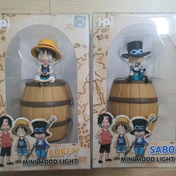 [BUNJANG] One Piece Mini Mood Lamp Bundle (Luffy/Sabo) / 일괄-원피스 미니 무드등 (루피/사보)