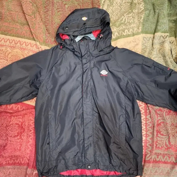 [BUNJANG] Dickies Black Hooded Windbreaker Jacket XL / 디키즈 블랙 후드 바람막이 자켓 XL