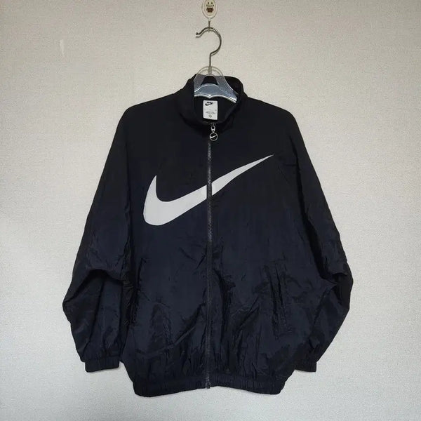 [BUNJANG] Nike Big Swoosh Windbreaker Jumper Black S / 나이키 빅스우시 바람막이 점퍼 블랙 S