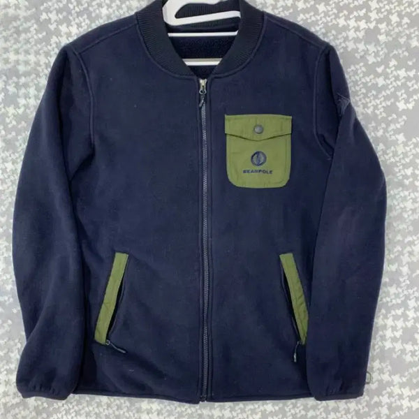 [BUNJANG] Beanpole Navy Fleece Zip-Up Jacket 100 / BEANPOLE 네이비 플리스 집업 자켓 100