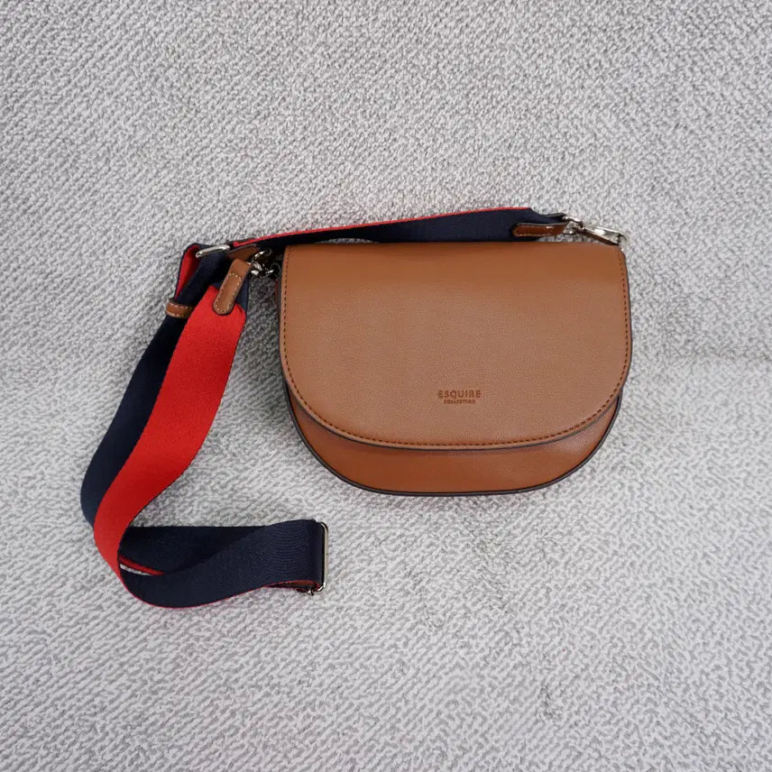 [BUNJANG] Esquire 22 Leather Brown Saddle Bag / 에스콰이어 22년 레더 브라운 새들백 가방