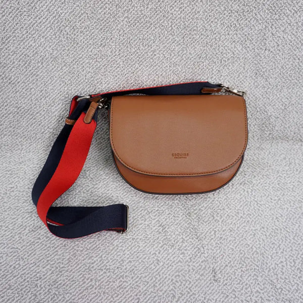 [BUNJANG] Esquire 22 Leather Brown Saddle Bag / 에스콰이어 22년 레더 브라운 새들백 가방