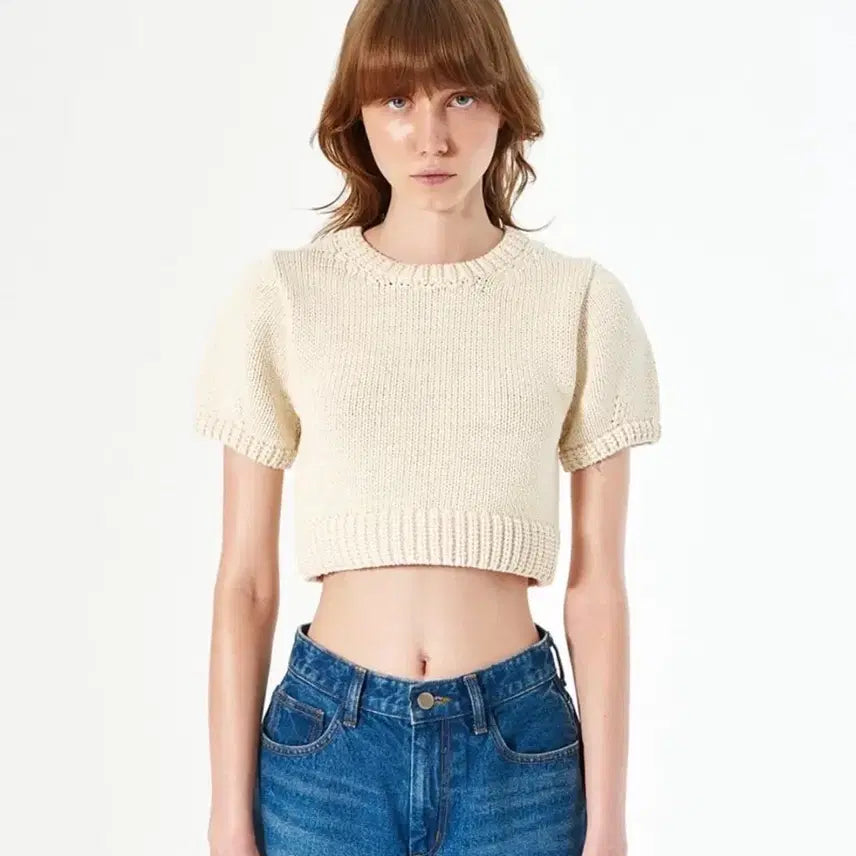 [BUNJANG] Diagonal Hand-Knitting Top / 다이애그널 핸드 니팅 탑